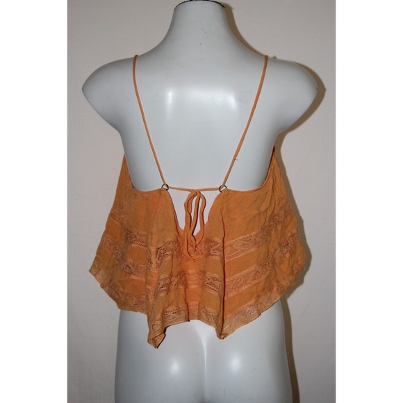 Free People Womens Home Again Crop Camisole Top Orange Boho Casual Various NWT - Picture 5 of 8